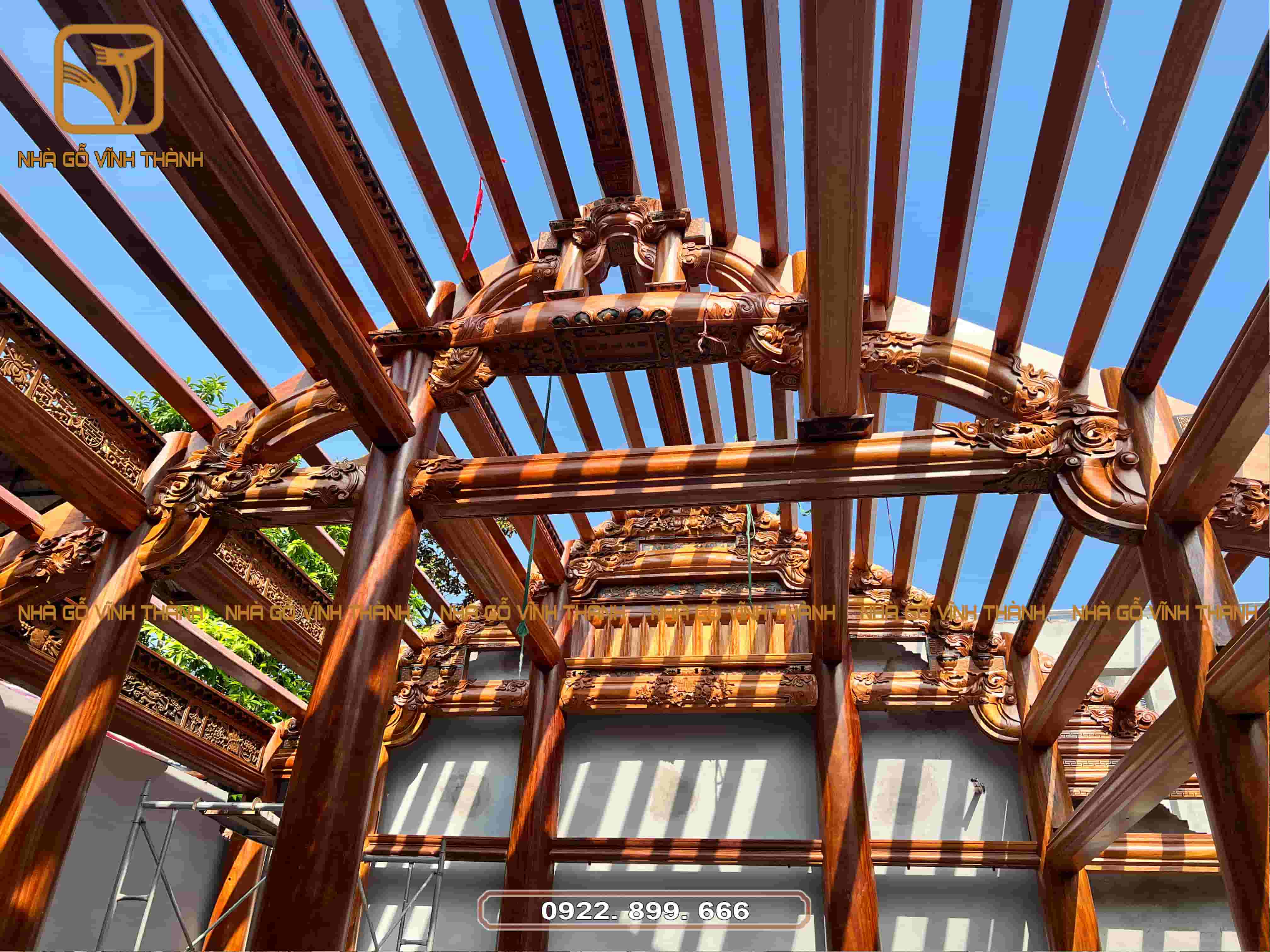 L&ograve;ng nh&agrave; gỗ 3 gian đại khoa